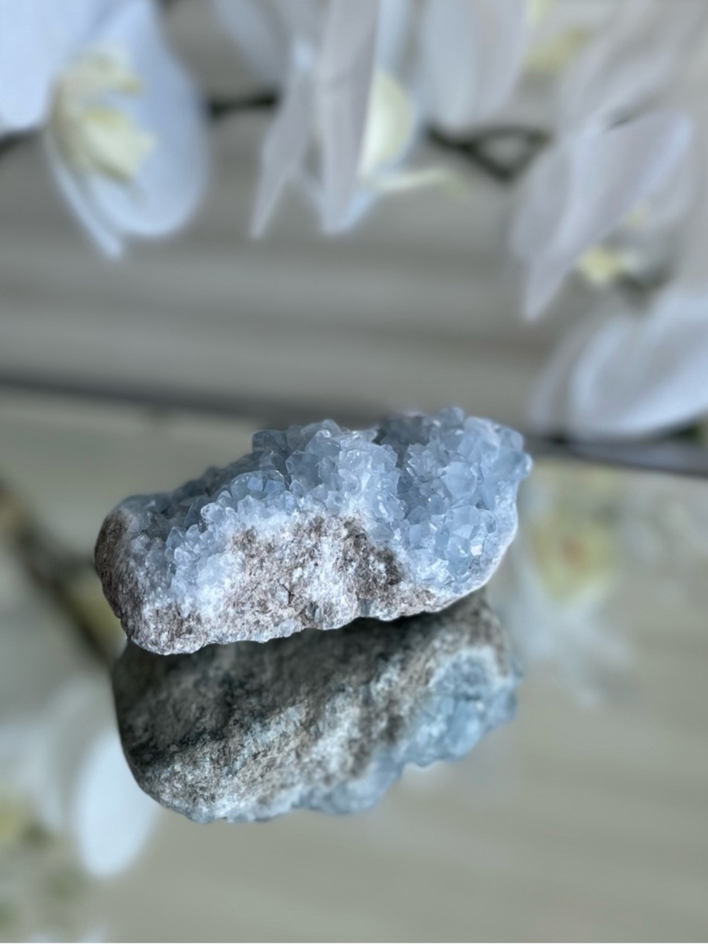 Raw Madagascar Blue Celestite Cluster - Picture 5 of 9